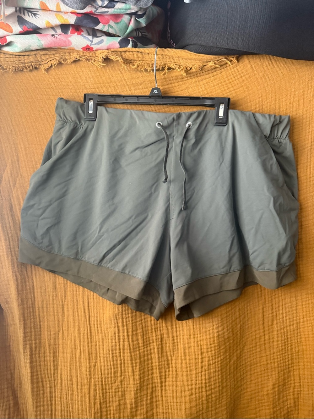 Avia Olive Gray Athletic Shorts
